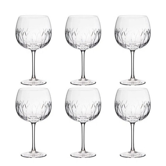 Imagem JOGO DE TAÇAS DE CRISTAL PARA GIN 6 UNIDADES 660ML - STRAUSS