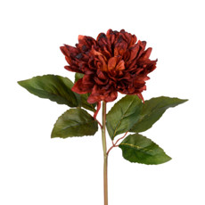 Imagem de HASTE DECORATIVA DE DÁLIA COR CANELA OUTONADA EM PLÁSTICO MOLDÁVEL 60X20 CM - GRILLO - Grillo Ltda