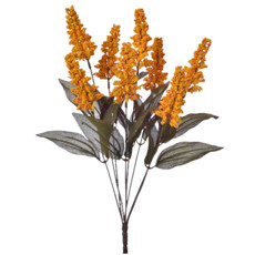 Imagem de BUQUÊ DECORATIVO DE GYPSO OUTONADO MOSTARDA EM PLÁSTICO MOLDÁVEL 50X22CM - GRILLO - Grillo Ltda