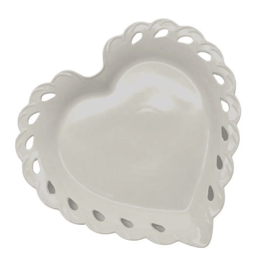 Imagem TRAVESSA CORAÇÃO EM PORCELANA L24,2XP23XA2,3CM