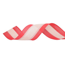 Imagem de FITA NATALINA LATERAL VERMELHO CRU 6,3CMX10M - CROMUS   - Cromus Embalagens Ind. E Com. Ltda