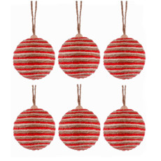 Imagem de JOGO DE BOLAS NATALINA 6 BOLAS NATURAIS DE 6CM - GRILLO 51999 - Grillo Ltda