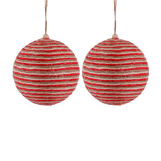 Imagem de JOGO DE BOLAS NATALINAS 2 BOLAS DE 10CM COR VERMELHO E MARROM GRILLO 51986  - Grillo Ltda