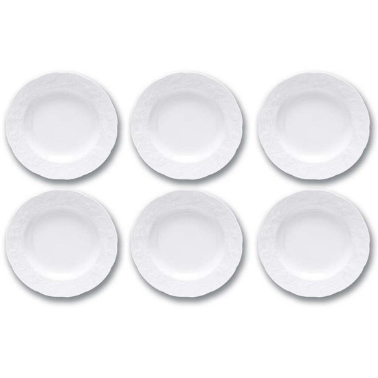 Imagem CONJUNTO 6 PRATOS FUNDOS DE PORCELANA LIMOGES VENDANGE 22CM - WOLFF