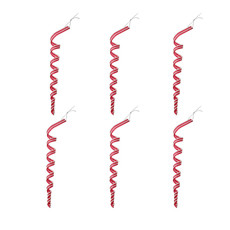 Imagem de ENFEITE PARA PENDURAR CANDY COR VERMELHO E BRANCO 19CM 6 PEÇAS - CROMUS  - Cromus Embalagens Ind. E Com. Ltda