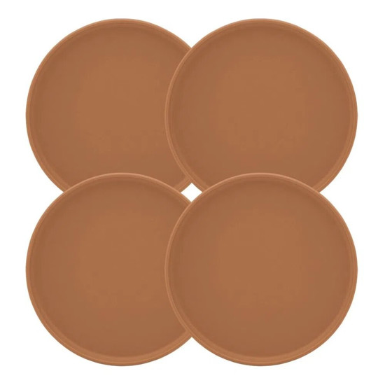 Imagem CONJUNTO DE 4 PRATOS PARA SALADA 22,5 CM EMPILHÁVEIS ELO AVELÃ