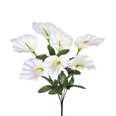 Imagem de BUQUÊ DECORATIVO DE COPO DE LEITE BRANCO EM PLÁSTICO MOLDÁVEL 44X20CM - GRILLO - Grillo Ltda