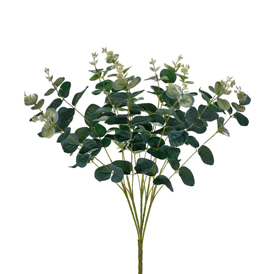 Imagem BUQUÊ DECORATIVO DE FOLHAS DE EUCALIPTO VERDE EM PLÁSTICO MOLÁVEL 48X18CM - GRILLO