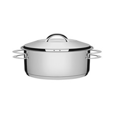 Imagem de CAÇAROLA TRAMONTINA SOLAR RASA EM AÇO INOX FUNDO TRIPLO COM TAMPA E ALÇAS 24 CM 4,7 L - Tramontina Farroupilha S/A Inp Met