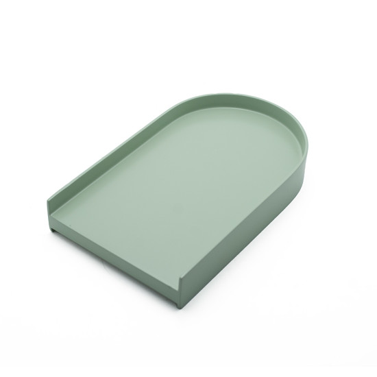 Imagem BANDEJA DECORATIVA COM BORDA GRANDE COR VERDE CHÁ 15X26X4CM - S2