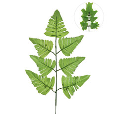 Imagem de HASTE DECORATIVA DE FOLHAS DE SAMAMBAIA VERDE CLARO DE PLÁSTICO 60X23CM - GRILLO - Grillo Ltda