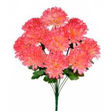 Imagem de BUQUÊ DECORATIVO DE CRISÂNTEMO ROSA DE PLÁSTICO 43X19CM - GRILLO - Grillo Ltda