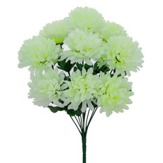 Imagem de HASTE BUQUÊ DE CRISÂNTEMO BRANCO DECORATIVO EM PLÁSTICO MOLDÁVEL 43X26 CM - Grillo Ltda
