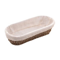 Imagem de CESTA OVAL DE SISAL COM FORRO EM TECIDO 28CM X 12CM X 6,5CM - WOLFF - Rojemac Impotacao E Exportacao Ltda