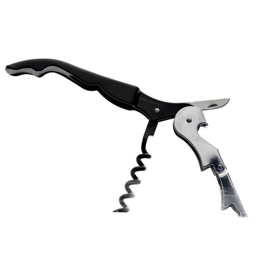 Imagem SACA-ROLHAS EM AÇO INOX 2 ESTÁGIOS L2XP1,5XA11,5CM COR PRETA - DYNASTY