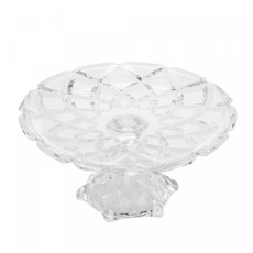 Imagem de PRATO PARA BOLO DELI DIAMOND EM CRISTAL 30,5X14,5CM - LYOR - Coliseu Presentes Ltda