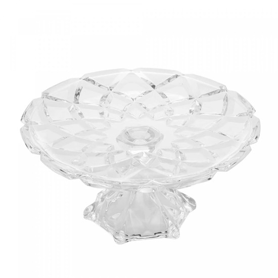 Imagem PRATO PARA BOLO DELI DIAMOND EM CRISTAL 30,5X14,5CM - LYOR