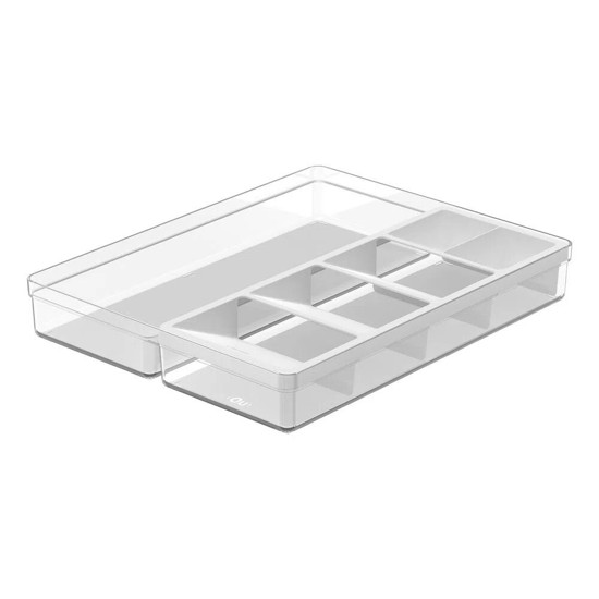 Imagem ORGANIZADOR DE TALHERES E UTENSÍLIOS CLEAR 37,5 X 30 X 5,6 CM COR BRANCO - OU 
