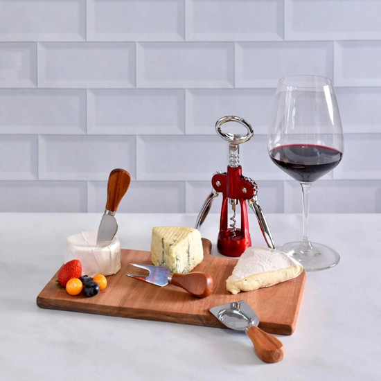 Imagem CONJUNTO DE 3 ACESSÓRIOS PARA QUEIJO E TÁBUA EM MADEIRA KENYA