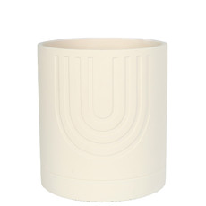 Imagem de CACHEPOT EM CIMENTO COR OFF WHITE 22X22X24CM- GRILLO 53160 - Grillo Ltda