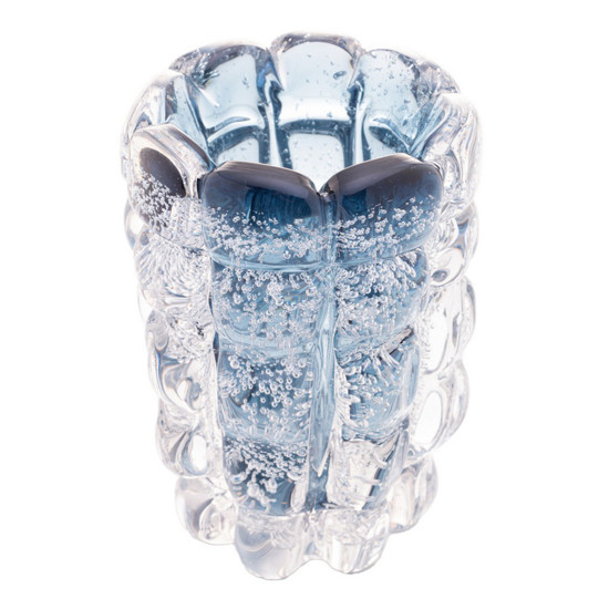 Imagem VASO DE VIDRO ITALY AZUL 10CM X 15CM - LYOR