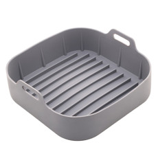 Imagem de FORMA QUADRADA DE SILICONE CINZA PARA AIR FRYER 20CM X 7CM - LYOR - Coliseu Presentes Ltda