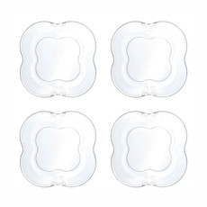 Imagem de CONJUNTO BUTTERFLY 4 PRATOS PARA SOBREMESA EM VIDRO 17CM - WOLFF - Rojemac Impotacao E Exportacao Ltda