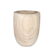 Imagem de CACHEPOT EM MADEIRA NATURAL M 25X25X32CM - GRILLO 53199 - Grillo Ltda