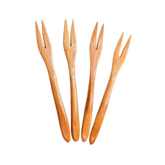 Imagem GARFO DE BAMBU PARA FRUTAS E PETISCOS COM 4 UNIDADES - YOI