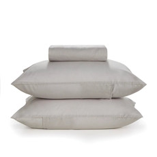 Imagem de LENÇOL COM ELÁSTICO KING KARSTEN 150 FIOS 100% ALGODÃO COM FRONHA MATIZ CINZA/NÉVOA - Karsten S.A 