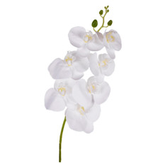 Imagem de HASTE DECORATIVA DE ORQUÍDEA BRANCA EM PLÁSTICO MOLDÁVEL 78X15 CM - GRILLO - Grillo Ltda