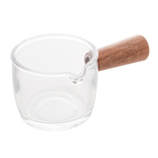 Imagem de MOLHEIRA DE VIDRO COM CABO DE BAMBU 50ML - LYOR - Coliseu Presentes Ltda
