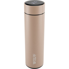 Imagem de GARRAFA TÉRMICA DE AÇO INOX COM TERMÔMETRO EM LED NUDE 500ML - WOLFF - Rojemac Impotacao E Exportacao Ltda
