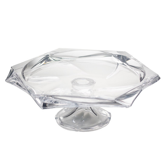 Imagem PRATO PARA BOLO DE VIDRO TRANSPARENTE 37X37X17CM - GRILLO 54698