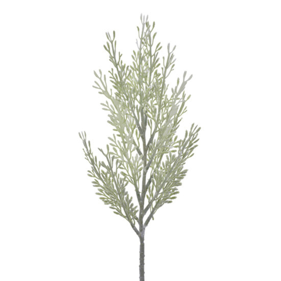 Imagem HASTE DECORATIVA DE FOLHAS CIPRESTE VERDE EM PLÁSTICO MOLDÁVEL 38X10CM - GRILLO