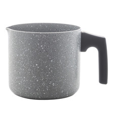 Imagem de LEITEIRA EM ALUMÍNIO COM REVESTIMENTO CERÂMICO GRANILITE CINZA 12CM - WOLFF - Rojemac Impotacao E Exportacao Ltda