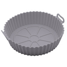 Imagem de FORMA REDONDA DE SILICONE CINZA PARA AIR FRYER 19CM X 6,5CM - LYOR - Coliseu Presentes Ltda