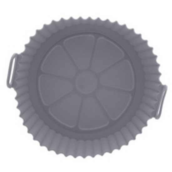 Imagem FORMA REDONDA DE SILICONE CINZA PARA AIR FRYER 19CM X 6,5CM - LYOR