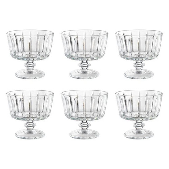 Imagem JOGO DE 6 TAÇAS PARA SOBREMESA EM VIDRO 240ML 09,9XA9,3CM L'HERMITAGE