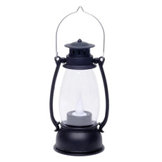 Imagem de LANTERNA DECORATIVA MOVIDA A PILHAS LR44 COR PRETO E BRANCO 6X7X13CM - CROMUS  - Cromus Embalagens Ind. E Com. Ltda