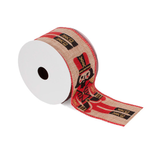 Imagem FITA ARAMADA DECORADA NATALINA 6,3CM X 9,14 METROS COLORIDO - 53958