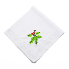 Imagem de GUARDANAPO NATALINO 40X40CM COM BORDADO COR BRANCO  - Ind. E Comercio De Rendas Noemi Ltda Me