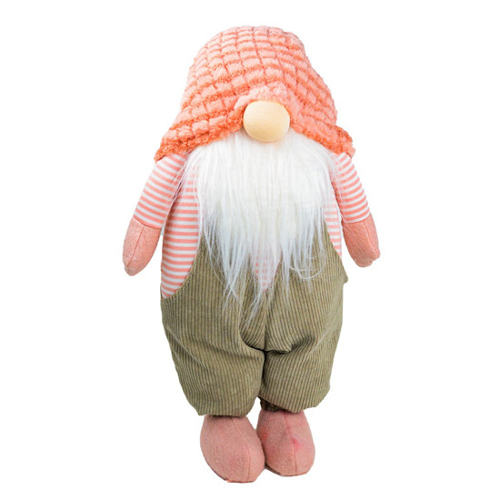 Imagem GNOMO NATALINO COR PESSEGO E BRANCO 15X26X72CM - GRILLO 53667