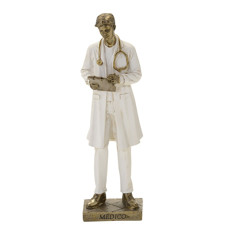 Imagem de ESTATUETA DECORATIVA MÉDICO EM RESINA 8X7,5X25CM - MABRUK  - Mabruk Importacao E Comercio Eireli