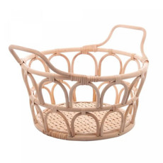 Imagem de CESTO DECORATIVO DE RATTAN COM ALÇA NATURE 37CM X 30CM X 18,5CM - WOLFF - Rojemac Impotacao E Exportacao Ltda