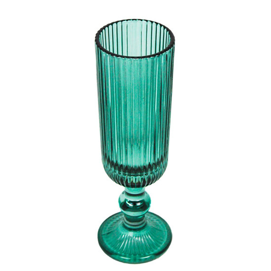 Imagem JOGO DE TAÇAS PARA CHAMPANHE CAMERATTA EM VIDRO COR VERDE 160ML - L'HERMITAGE