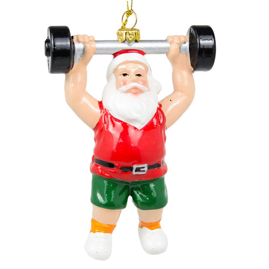 Imagem PAPAI NOEL DECXORATIVO PARA PENDURAR MALHANDO 13X9X4CM - CROMUS 