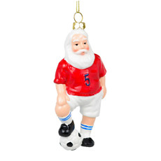 Imagem de PAPAI NOEL JOGADOR DE FUTEBOL DECORATIVO PARA PENDURAR DE PLÁSTICO 14CM - CROMUS  - Cromus Embalagens Ind. E Com. Ltda