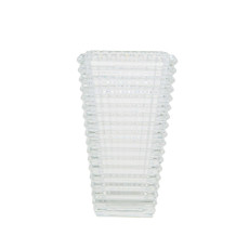 Imagem de VASO DECORATIVO DE VIDRO TRANSPARENTE  10X7X18CM - GRILLO 54223 - Grillo Ltda