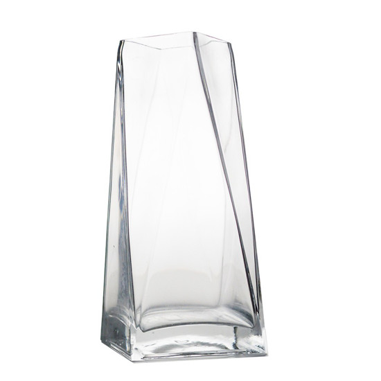 Imagem VASO DECORATIVO DE VIDRO TRANSPARENTE 13X9X30CM - GRILLO 54721